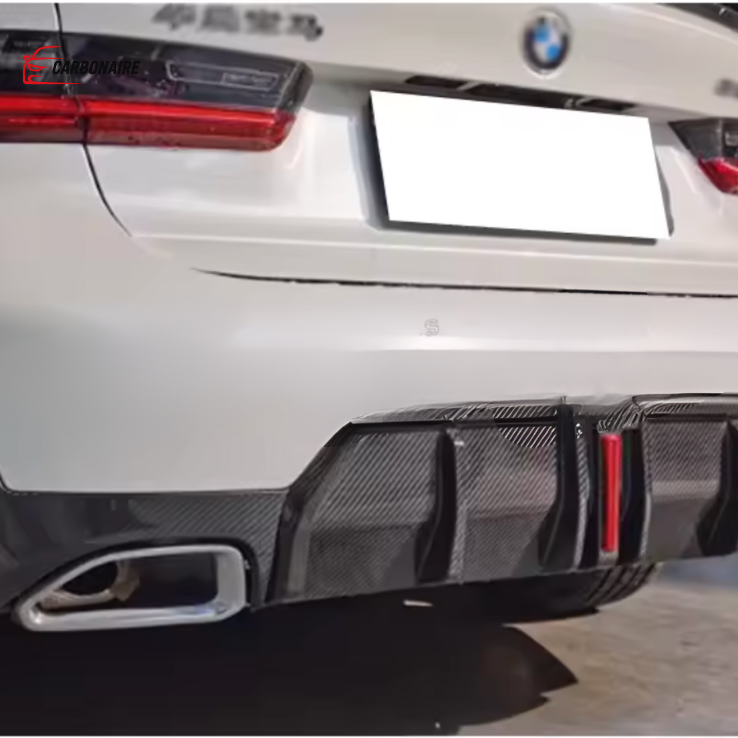 BMW G20 Rear Diffuser LCI Carbon Fiber MP Style With light (2023-2024)