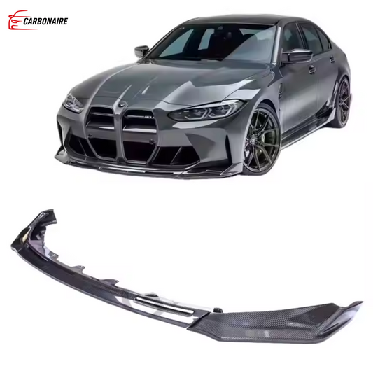 BMW M3 M4 G80 G82 Front Lip Double Door Coupe Carbon Fiber V Style (2020-2024)