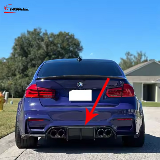 BMW  F30 Rear Lip Rear Diffuser Carbon Fiber (M3 Bumper Only) (2012-2018)