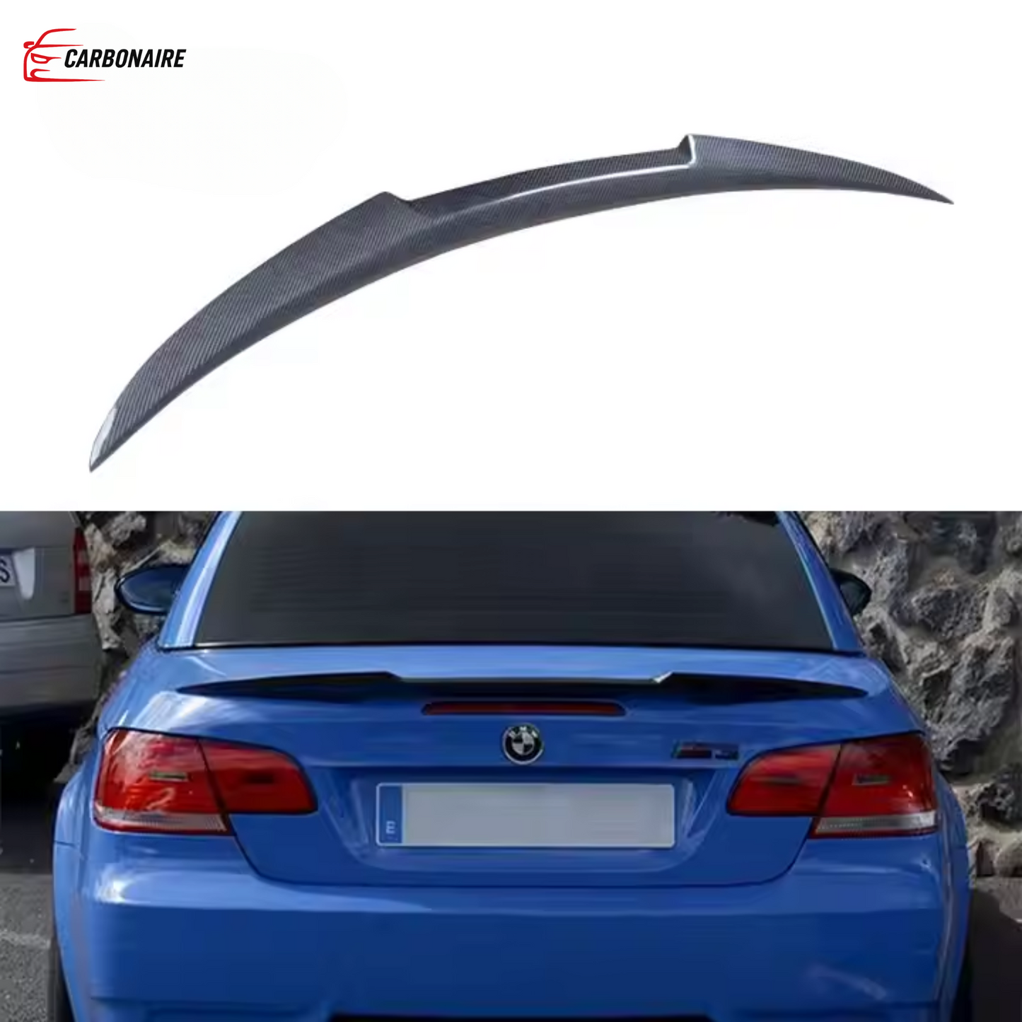 BMW E90/E92/E93 Spoiler Trunk Wing Carbon Fiber Rear M4 Style (2004-2013)