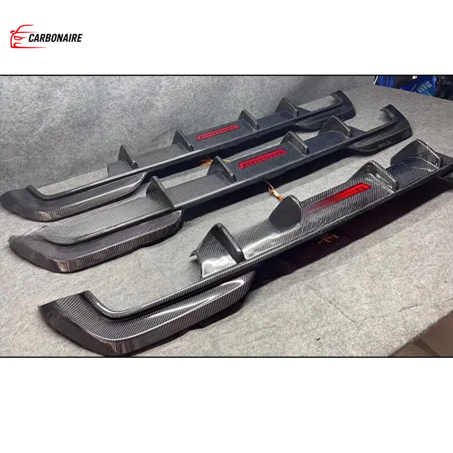 BMW G20 G28 Rear & Diffuser Lower Lip Spoiler Carbon Fiber M Sport TK Style (2020-2022)