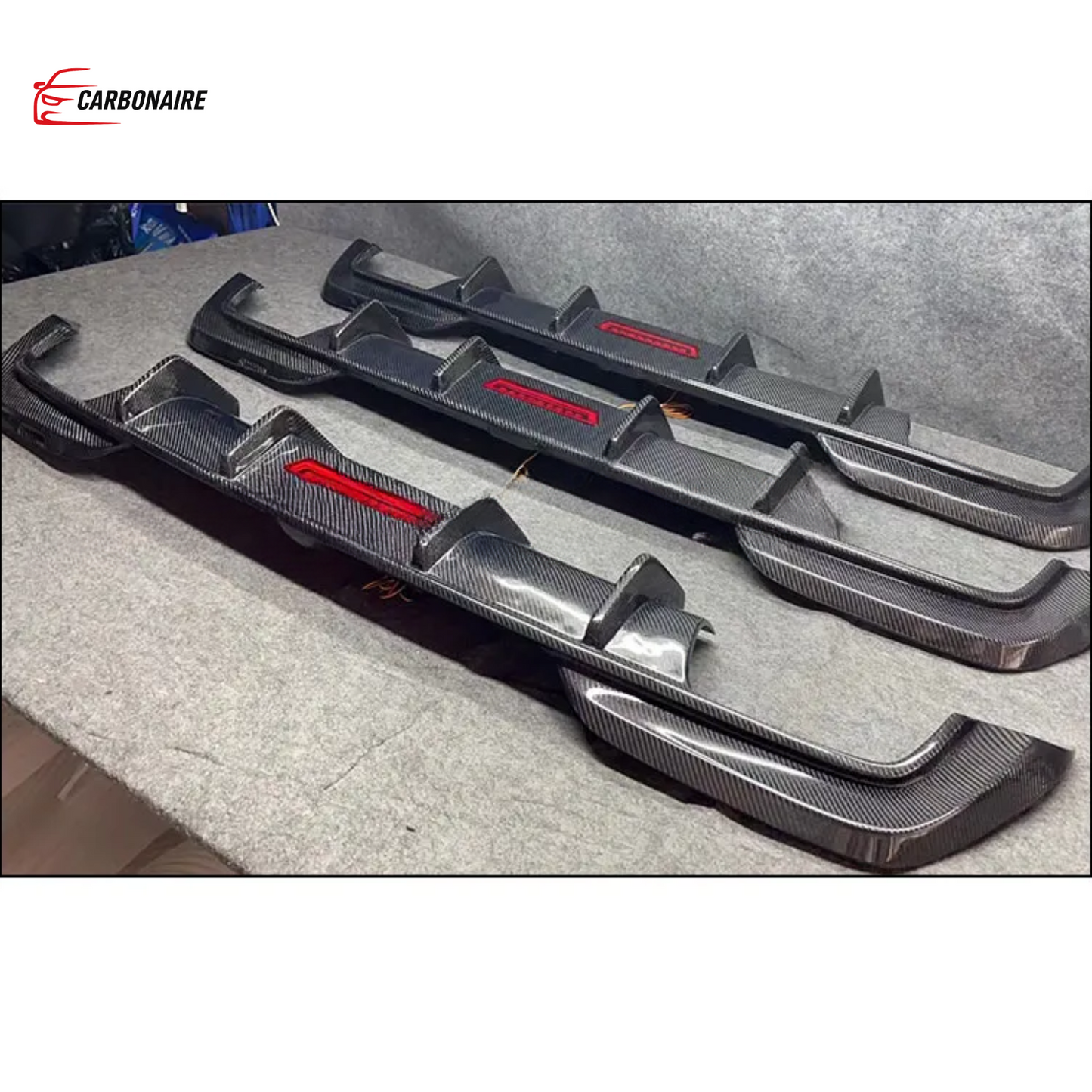 BMW G20 G28 Rear & Diffuser Lower Lip Spoiler Carbon Fiber M Sport TK Style (2020-2022)