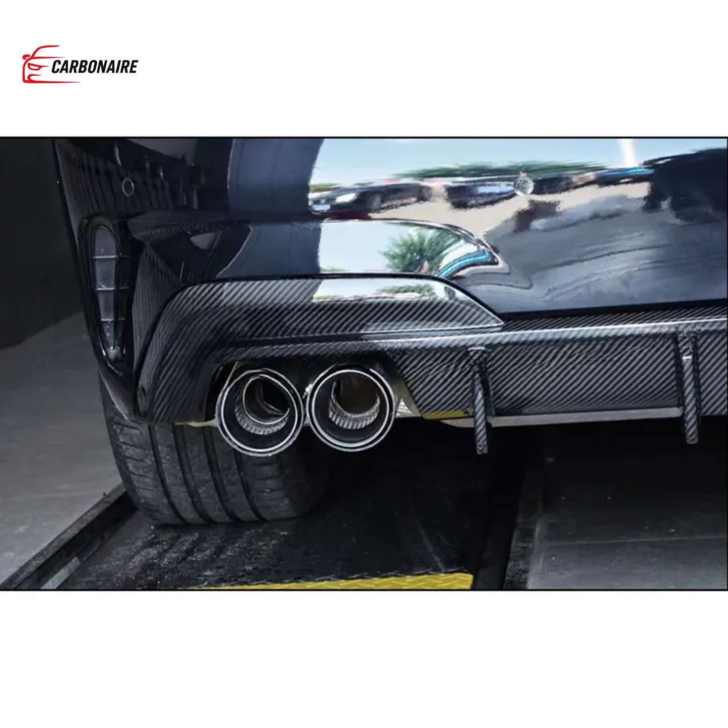BMW G20 G28 Rear & Diffuser Lower Lip Spoiler Carbon Fiber M Sport TK Style (2020-2022)