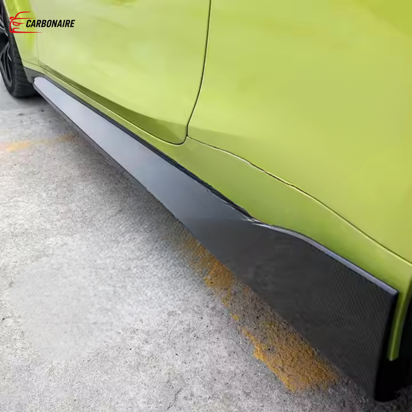 BMW M3 M4 G80 G82 Side Skirt Carbon Fiber Double Door Coupe MP Style  (2020-2024)