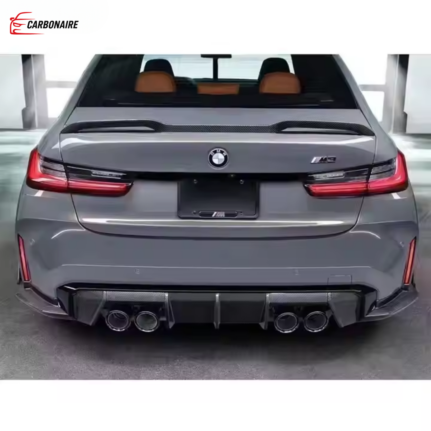 BMW M3 M4 G80 G82 Spoiler Carbon Fiber Double Door Coupe V Style